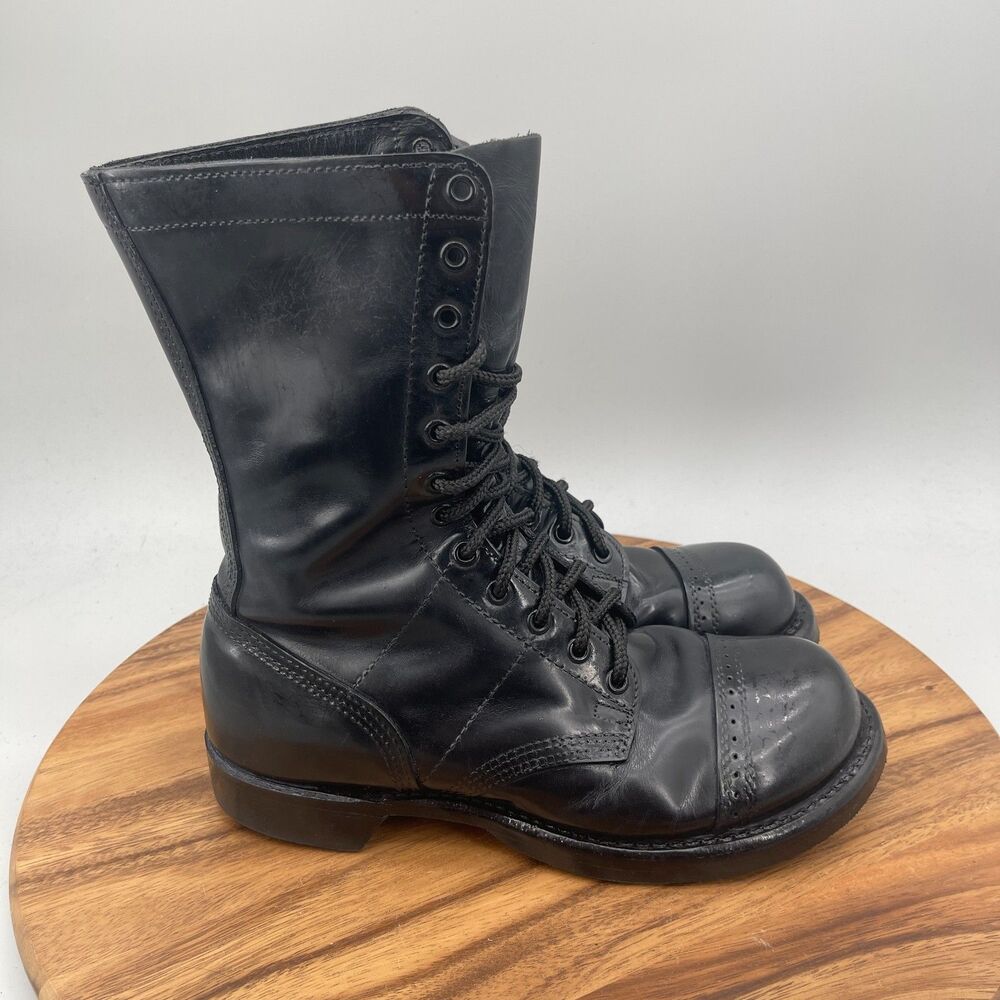 Corcoran 10" Jump Boots Mens Size 7.5 EE Black Leather Combat Military Paratroop